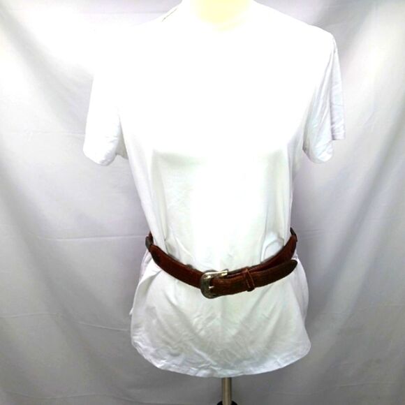 Vintage Western Leather Rodeo Belt With Silver Medallions Womans S/M............ main image 9